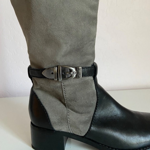 Suede & Leather Riding Boots - Picture 2 of 11